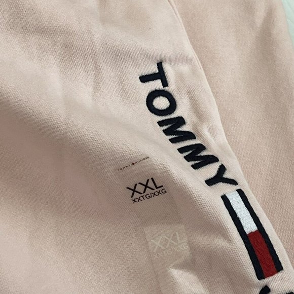 TOMMY HILFIGER Women PLUS SIZE 2X Flag Logo Soft Fleece Jogger Pants Pink - Picture 4 of 8